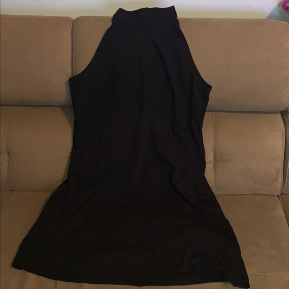 Black halter dress